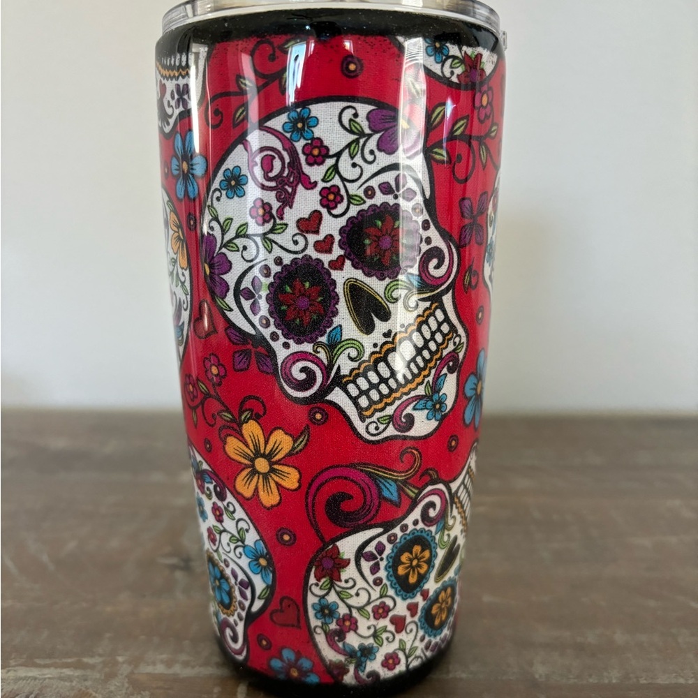 Day of the Dead Sugar Skulls, 20 oz. Travel Cup, Tumbler